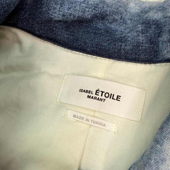 Isabel Marant Iolinea Jean Jacket Size 42 (US 10) Acid Wash 90s Aesthetic - Picture 8 of 12